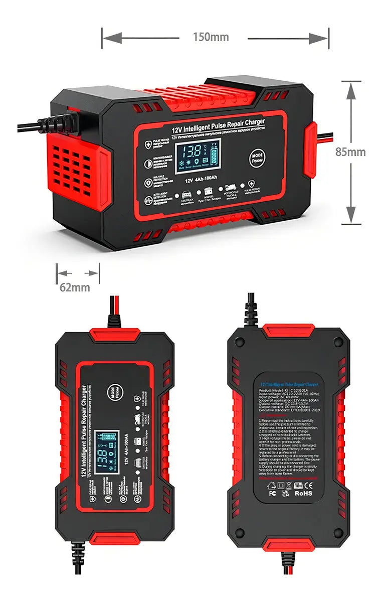 Cargador Inteligente Bateria 12v 6a